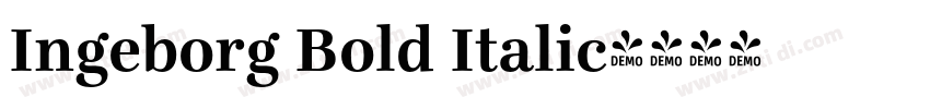 Ingeborg Bold Italic字体转换